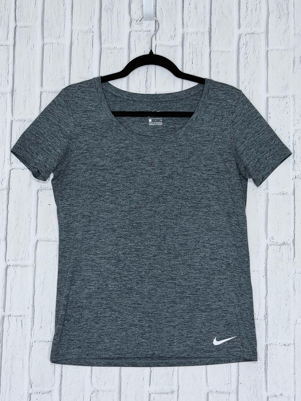 🩶 Nike Dri-FIT Dry Legend Cross-Dye Heather Gray Tee Size Small